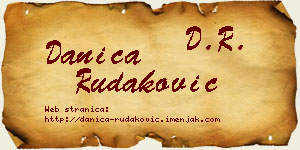 Danica Rudaković vizit kartica